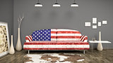 usa flag sofa