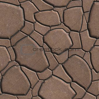 Brown Figured Paving Slabs which Imitates Natural Stone.