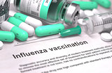 Influenza Vaccination. Medical Concept.