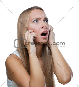 Beautiful woman talking on phone