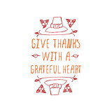Give thanks with a grateful heart - typographic element