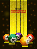 Merry Christmas bingo balls