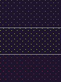 Vector seamless patterns or textures set with polka dots on violet background.