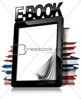 E-book Reader with Books