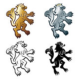 Four Heraldic Lions