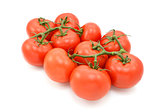 Red tomatoes on the vine