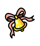 Bell with pink ribbon vector