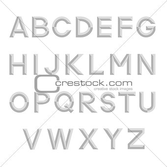 Decorative isolated alphabet