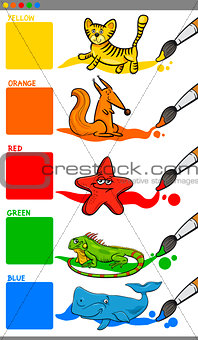 main colors with cartoon animals