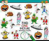 find one picture kindergarten task