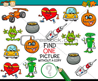 find single picture preschool task