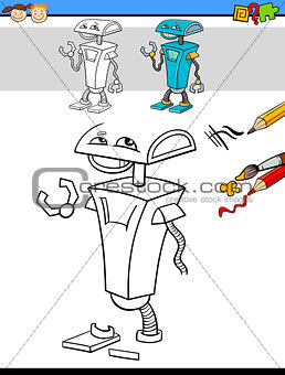 drawing and coloring task with robot