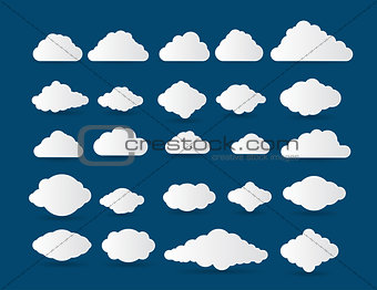 Fluffy clouds vector