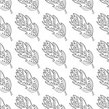 Seamless pattern with doodle fantazy leaf-1