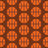 Flat Vector Seamless Sport and Activity Basketball Pattern