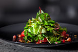 appetizer with herbs and pomegranate seeds