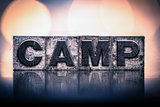 Camp Concept Vintage Letterpress Type