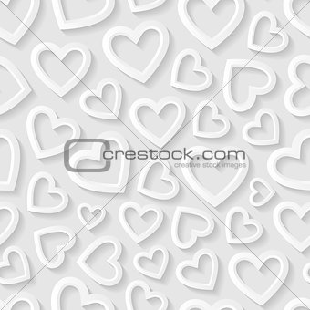 Seamless pattern with hearts. Vector illustration.