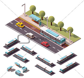 Vector isometric buses set