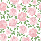 Romantic seamless pattern with roses