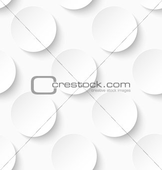 White paper seamless circle pattern background