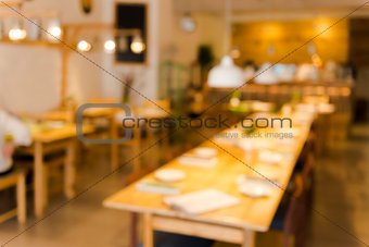 Blurred image of a restaurant
