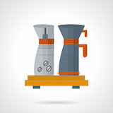 Coffee maker flat style vector icon