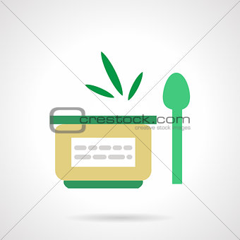 Vegetable puree flat simple vector icon
