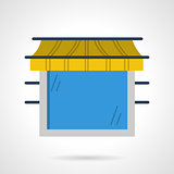 Storefront window flat color vector icon