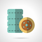 Tires flat color vector icon