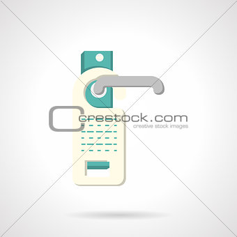 Do not disturb sign flat vector icon