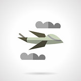 Unmanned airplane flat vector icon