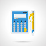 Accounting flat color vector icon