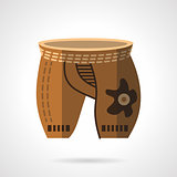 Cycling shorts flat color vector icon