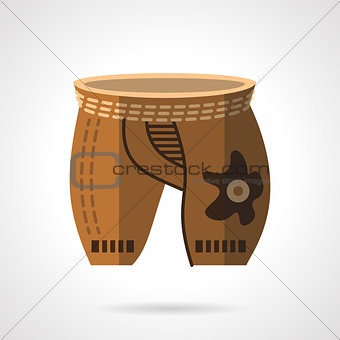 Cycling shorts flat color vector icon