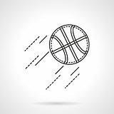 Basketball flat line vector icon