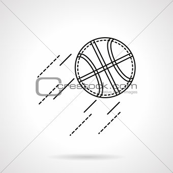 Basketball flat line vector icon