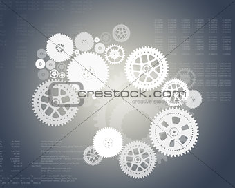 Abstract background with gears