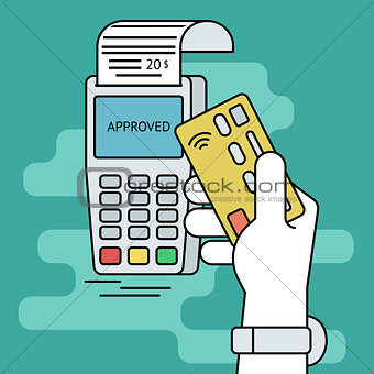 Wireless mobile payment by credit card