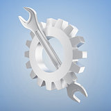 Wrench with gearwheel