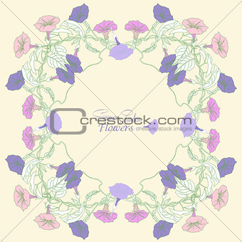 Background with  bindweed  flowers 2