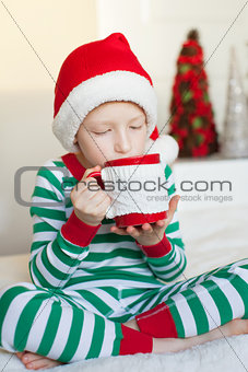 kid at christmas time