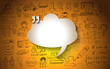 Cloud Computing concept with infographics sketch set: design 