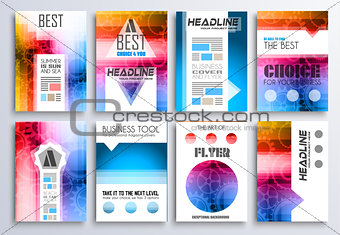 Set of Brochure, Flyers and layout templates for you projects