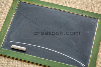 blank slate blackboard with chalk