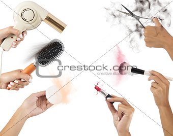 Beauty tools in action