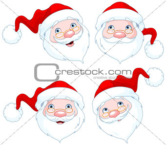 Santa Claus Face Expressions