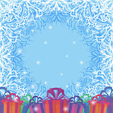 Holiday Background with Gift Boxes
