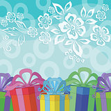 Holiday Background with Gift Boxes