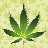 Cannabis leaf icon isolated vector illustration